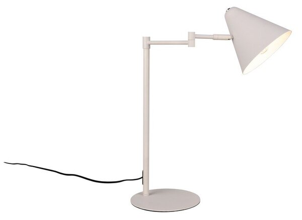 Slonovinová stolní lampa s ohybatelnou konstrukcí (výška 50,5 cm) Cosima – Trio