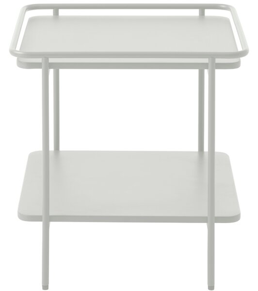 Unique Furniture Světle šedý kovový odkládací stolek Yuba 45 x 45 cm