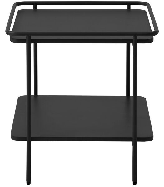 Unique Furniture Černý kovový odkládací stolek Yuba 45 x 45 cm