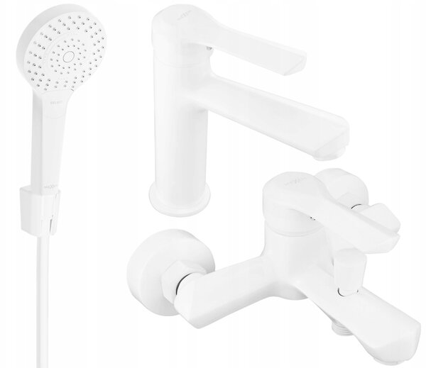 Sprchový set s umyvadlovou baterií Mexen Sabre 72103R05-20 bílá