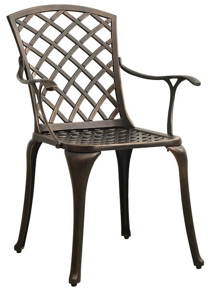 3dílný bistro set litý hliník bronzový 315591