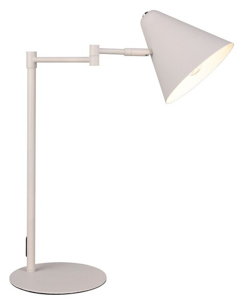 Slonovinová stolní lampa s ohybatelnou konstrukcí (výška 50,5 cm) Cosima – Trio