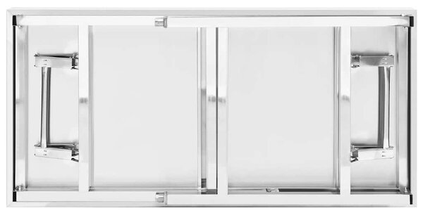 Kuchyňský pracovní stůl s horní policí 120 x 60 x 115 cm ocel 3155991