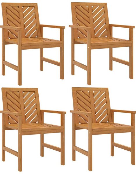 Zahradní jídelní židle 4 ks masivní akáciové dřevo 3155975