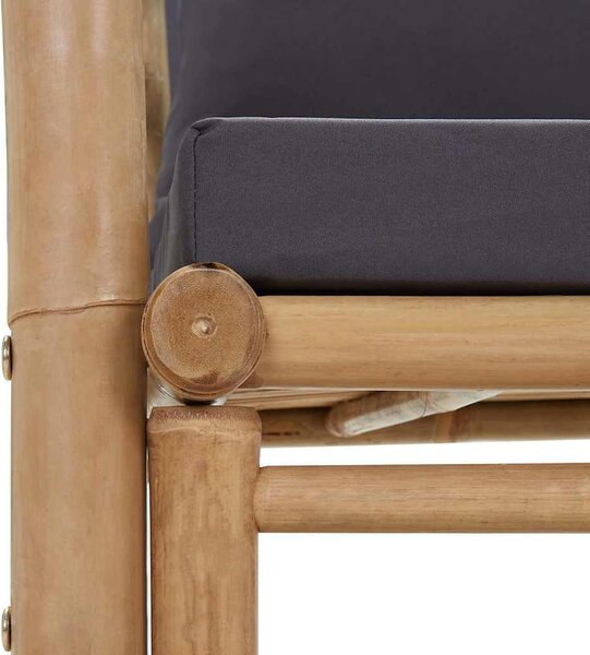 Zahradní lavice s poduškami 115 cm bambus 315597