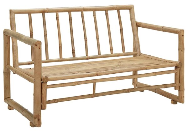 Zahradní lavice s poduškami 115 cm bambus 315597