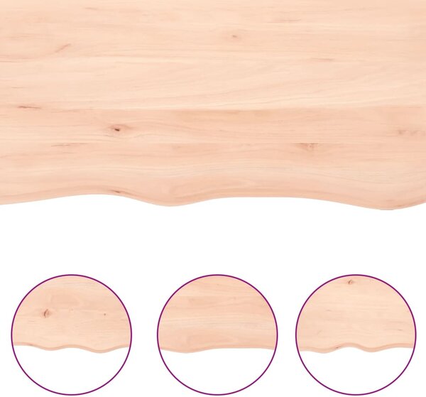 Koupelnová deska 40x30x(2-4) cm neošetřené masivní dřevo 3155994