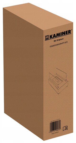 Volně stojící biokrb Kaminer 35 x 17 x 18 cm černý