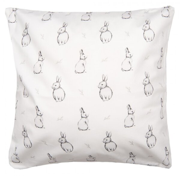 Béžový povlak na polštář s králíčky Bunny Buddies – 45x45 cm