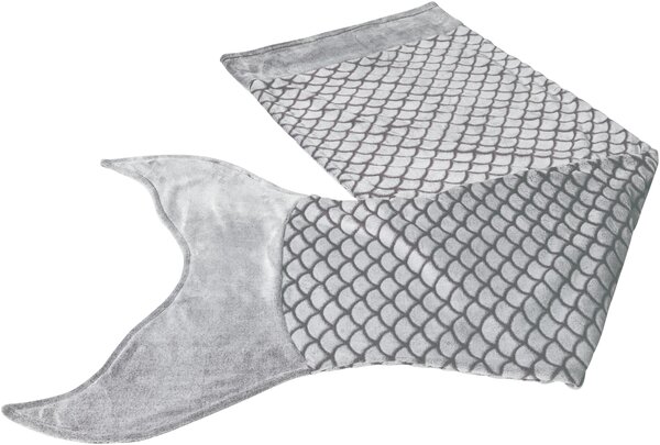 Livarno® Hebká deka "Mořská panna", 60 x 180 cm (antracitová) (100395786001)