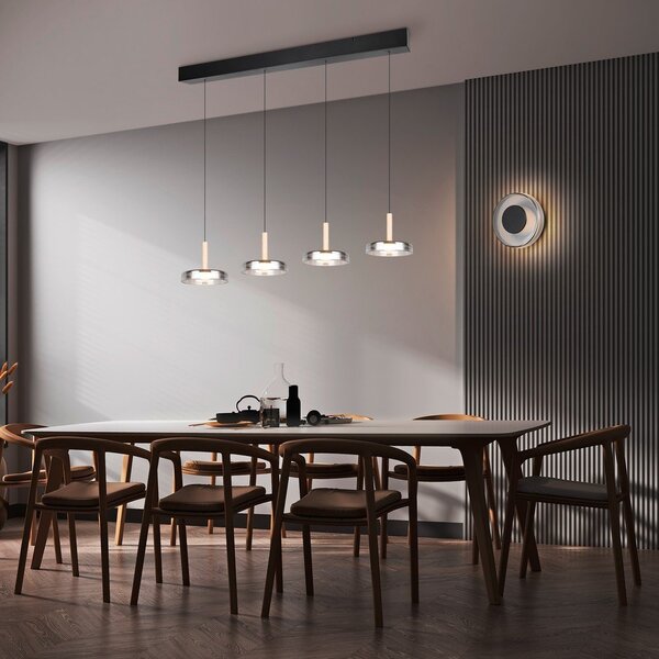 Matně černé LED stmívatelné nástěnné svítidlo ø 22 cm Celeste – Trio