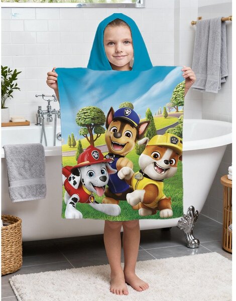 Bavlněné dětské pončo velikost 3-8 let Paw Patrol – Jerry Fabrics
