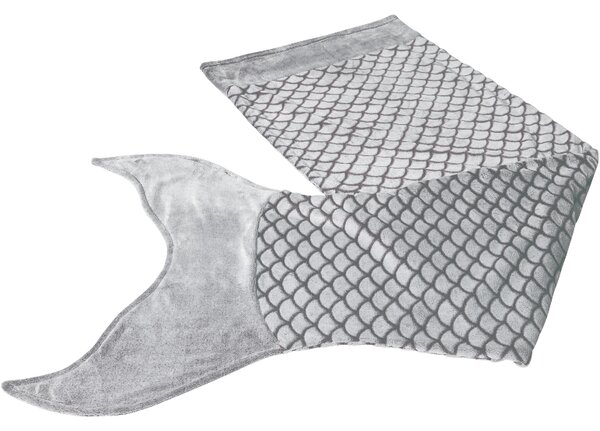 Livarno® Hebká deka "Mořská panna", 60 x 180 cm (antracitová) (100395786001)