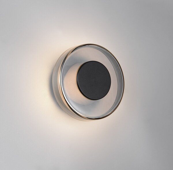 Matně černé LED stmívatelné nástěnné svítidlo ø 22 cm Celeste – Trio