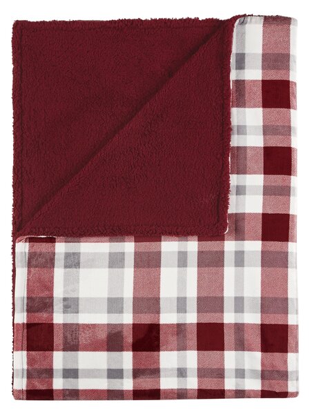 Livarno® Hebká deka, 150 x 200 cm (kostka/červená) (100395888002)