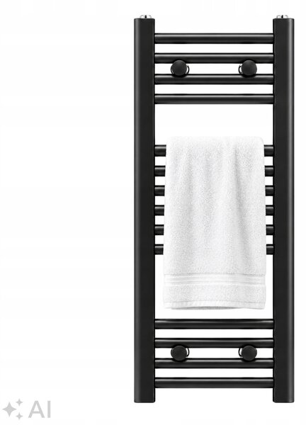 Koupelnový radiátor vodní Granitan 283 W 300 x 800 mm černý