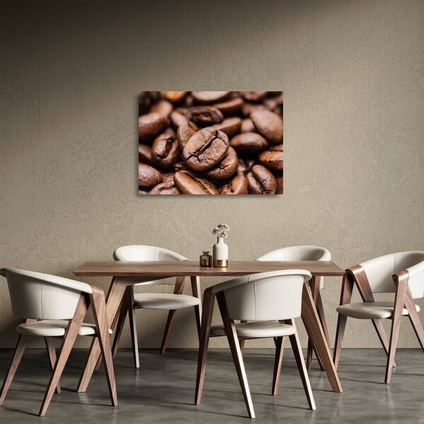 Skleněný obraz kávových zrn (70x50 cm)