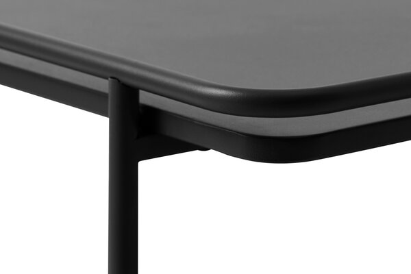 Unique Furniture Černý kovový konferenční stolek Yuba 75 x 75 cm