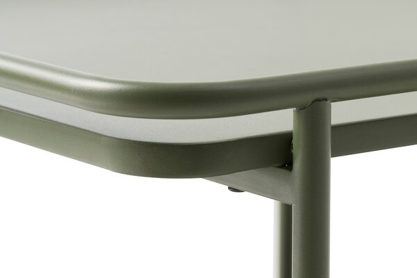 Unique Furniture Olivově zelený kovový konferenční stolek Yuba 75 x 75 cm