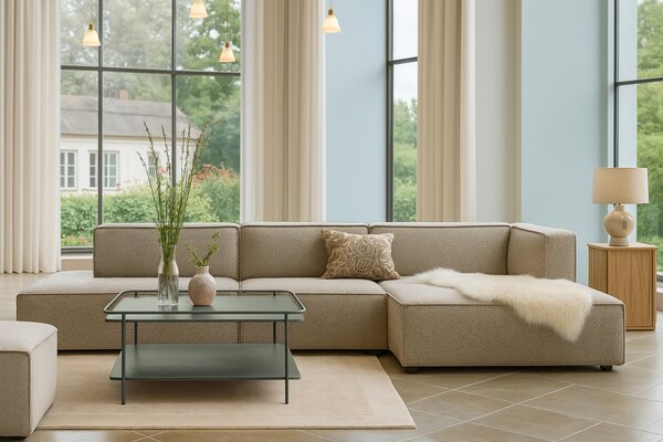 Unique Furniture Olivově zelený kovový konferenční stolek Yuba 75 x 75 cm
