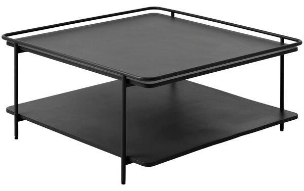 Unique Furniture Černý kovový konferenční stolek Yuba 75 x 75 cm