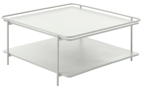 Unique Furniture Světle šedý kovový konferenční stolek Yuba 75 x 75 cm