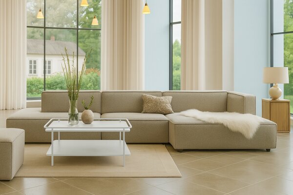 Unique Furniture Světle šedý kovový konferenční stolek Yuba 75 x 75 cm