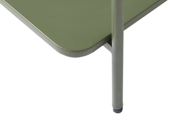 Unique Furniture Olivově zelený kovový konferenční stolek Yuba 75 x 75 cm