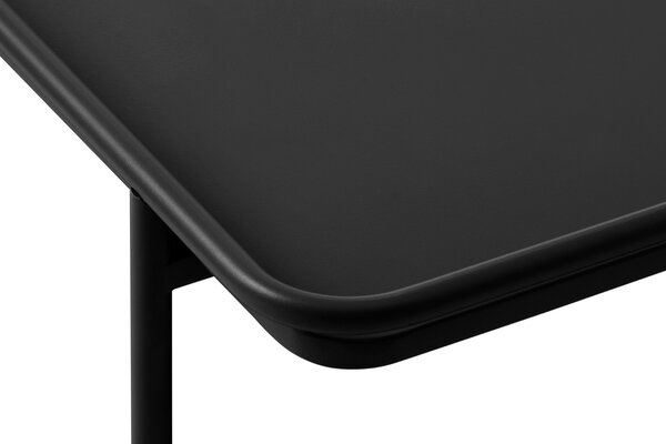 Unique Furniture Černý kovový konferenční stolek Yuba 75 x 75 cm