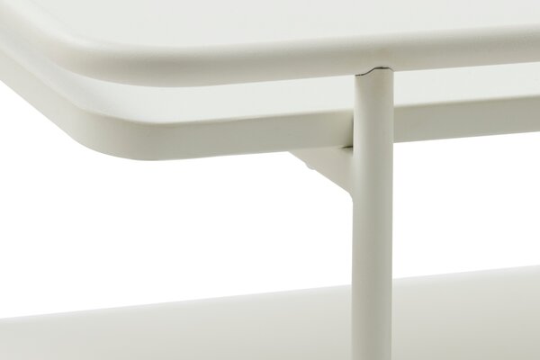 Unique Furniture Světle šedý kovový konferenční stolek Yuba 75 x 75 cm
