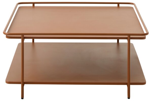 Unique Furniture Terakotově oranžový kovový konferenční stolek Yuba 75 x 75 cm