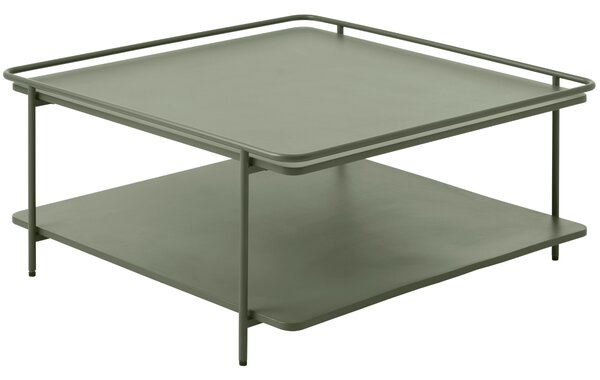 Unique Furniture Olivově zelený kovový konferenční stolek Yuba 75 x 75 cm