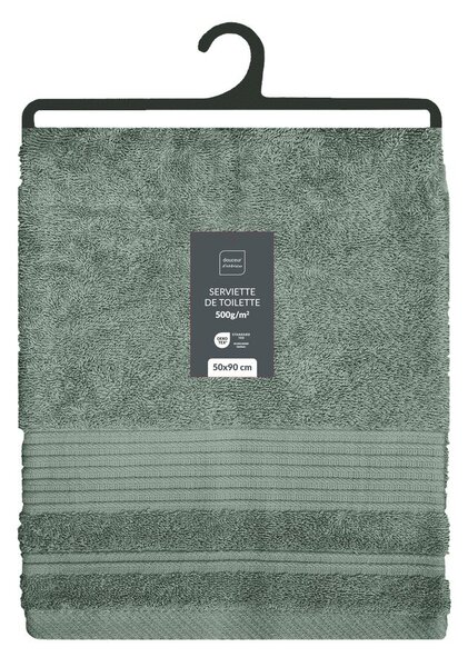 Šalvějově zelený froté bavlněný ručník 50x90 cm Tendresse – douceur d'intérieur