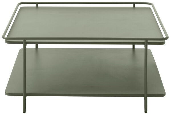 Unique Furniture Olivově zelený kovový konferenční stolek Yuba 75 x 75 cm