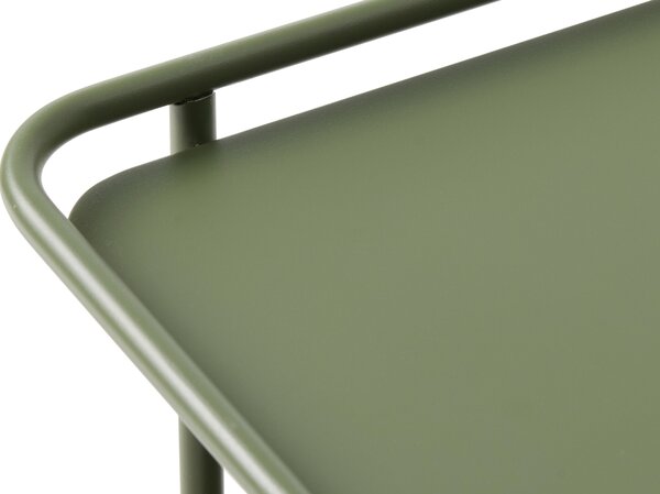 Unique Furniture Olivově zelený kovový konferenční stolek Yuba 75 x 75 cm