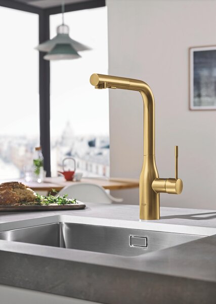 Grohe Essence kuchyňská baterie stojící Brushed Cool Sunrise 30270GN0