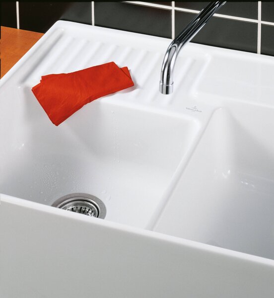 Villeroy & Boch Double-Bowl keramický dřez 89.5x63 cm bílá 632391R1