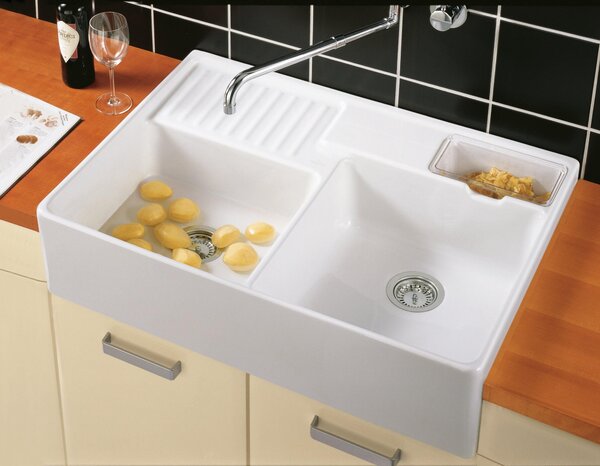 Villeroy & Boch Double-Bowl keramický dřez 89.5x63 cm bílá 632391R1