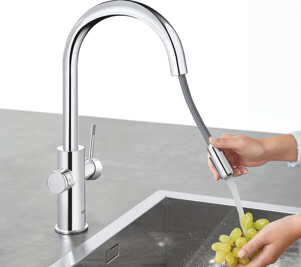 Grohe Blue kuchyňská baterie s filtrem stojící StarLight Chrome 31541000