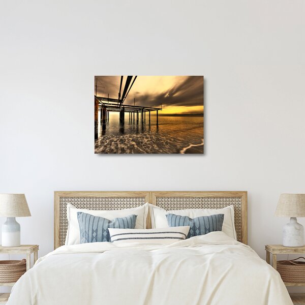 Skleněný obraz - Architektura u pobřeží (70x50 cm)