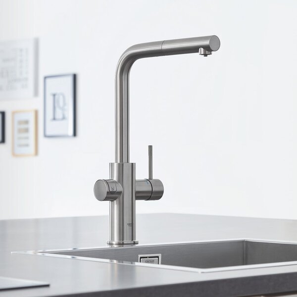 Grohe Blue kuchyňská baterie s filtrem stojící SuperSteel 31539DC0