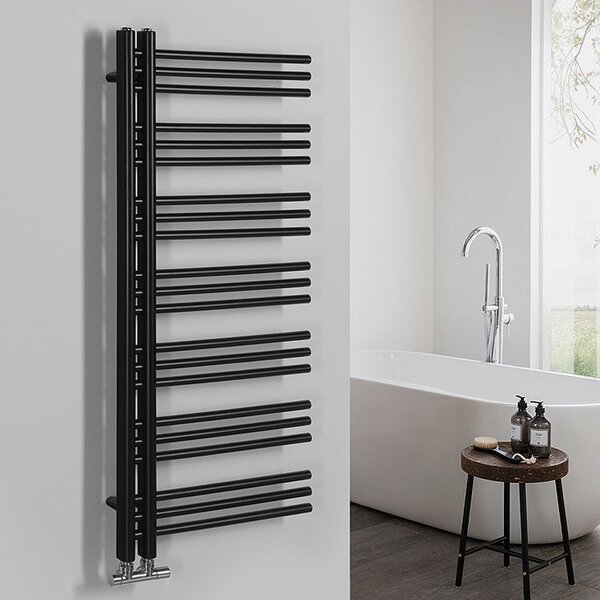 Sapho Dorlion koupelnový radiátor designově 120x50 cm černá 1130-21
