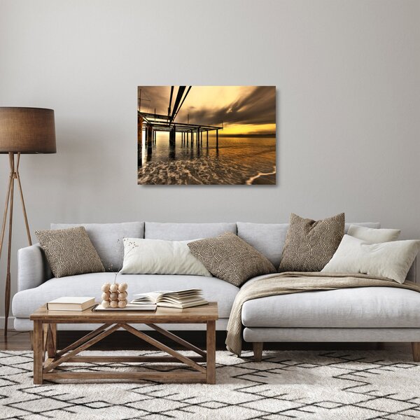Skleněný obraz - Architektura u pobřeží (70x50 cm)
