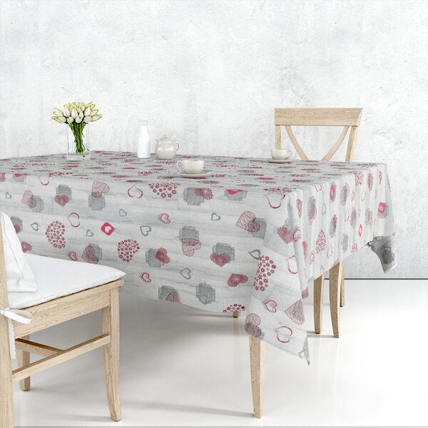 Ubrus PVC M-127B - Srdíčka 140cm x 20m