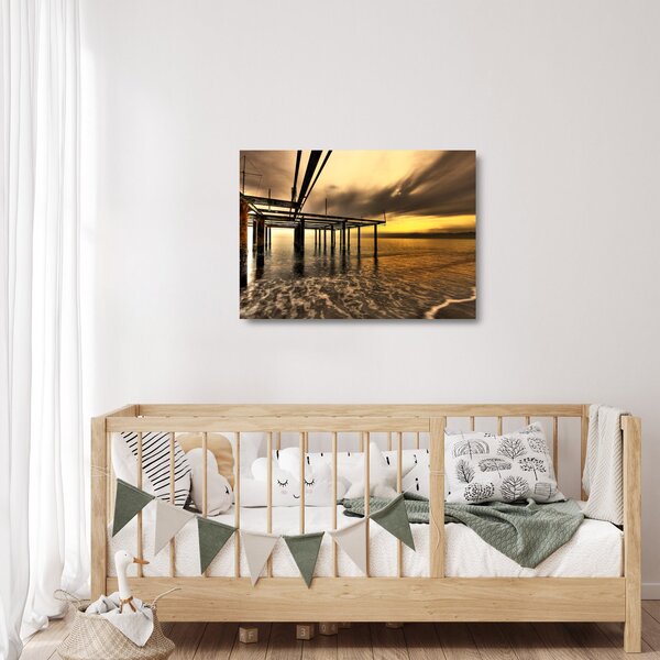 Skleněný obraz - Architektura u pobřeží (70x50 cm)