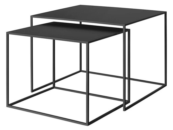 Černé kovové konferenční stolky v sadě 2 ks 50x60 cm Fera – Blomus
