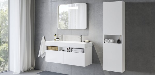 Ravak Natural umyvadlo 80x45 cm obdélníkový nábytkový bílá lesk XJO01280000