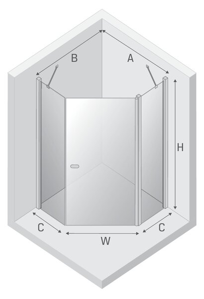 New Trendy New Soleo Black sprchový kout 90x90 cm černá matný/průhledné sklo K-0613