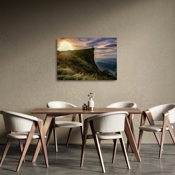 Skleněný obraz žen na útesu (70x50 cm)