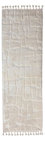Krémový běhoun 80x300 cm Esra Cobbled – Flair Rugs